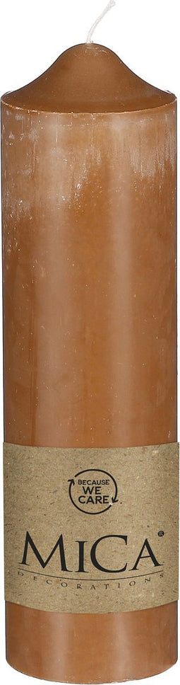 Mica Decorations Kaars - H25 x Ø7 cm - Lichtbruin