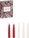 Mica Decorations Kaars - Set van 5 - H15 cm - Rood, crème
