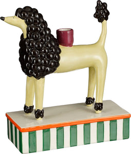 Mica Decorations Kandelaar Hond - L24 x B11 x H29 cm - Keramiek - Lichtgeel