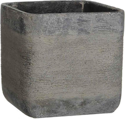 Mica Decorations Kane Bloempot - L25 x B25 x H24 cm - Donkergrijs
