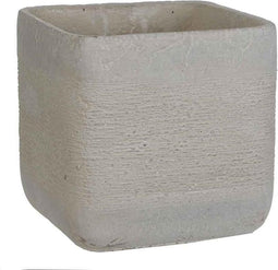 Mica Decorations Kane Bloempot Vierkant - 19x19x18 cm - Lichtgrijs