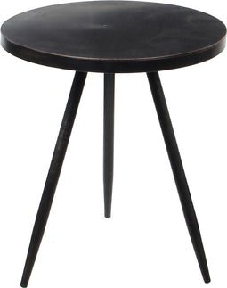 Mica Decorations Kent Bijzettafel - H40 x Ø35 cm - Metaal - Zwart
