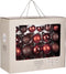 Mica Decorations Kerstballen Set - 42 Stuks - Ø7 cm - Glas - Donkerrood