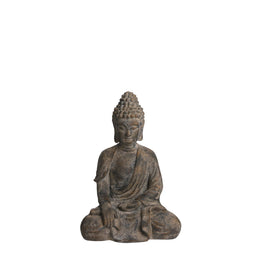Mica Decorations Kerstverlichting Buddha - 28.5x20x41 cm - magnesium - Grijs
