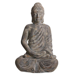 Mica Decorations Kerstverlichting Buddha - 58x43x91 cm - magnesium - Grijs