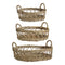 Mica Decorations Kerstverlichting Marcia - 16x16x50 cm - Rotan - Grijs - Set van 3
