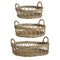 Mica Decorations Kerstverlichting Marcia - 16x16x50 cm - Rotan - Grijs - Set van 3
