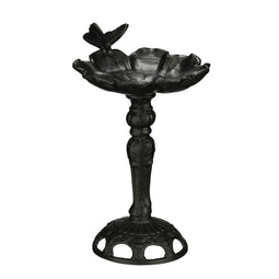 Mica Decorations Kerstverlichting Vogel Bad - 18.5x16.5x26 cm - Ijzer - Zwart