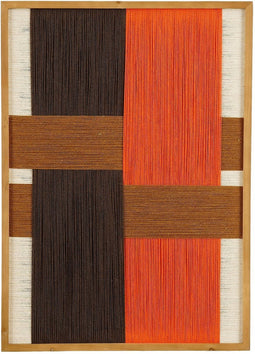 Mica Decorations Kuba Wanddecoratie - L50 x B3 x H70 cm - FSC 100% - Katoen - Oranje