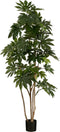 Mica Decorations Kunstboom Fatsia - 110x110x215 cm - Polyester - Groen