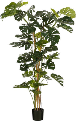 Mica Decorations Kunstboom Monstera - 145x145x190 cm - Polyester - Groen