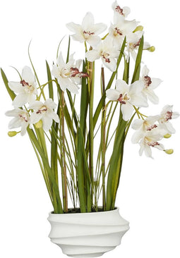 Mica Decorations Kunstplant Cymbidium - 49x40x81 cm - Polyester - Creme