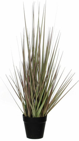 Mica Decorations Kunstplant - gras / siergras- groen/paars - H53 x D30 cm