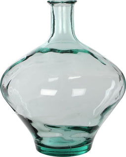 Mica Decorations Kyara Fles Vaas - H46 x Ø38 cm - Gerecycled Glas - Transparant