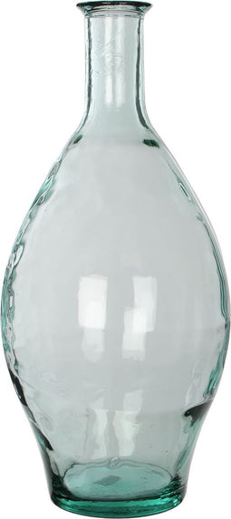 Mica Decorations Kyara Fles Vaas - H60 x Ø28 cm - Gerecycled Glas - Transparant