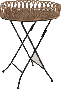 Mica Decorations Lagos Bijzettafel - L55,5 x B38 x H70 cm - Bamboe - Bruin