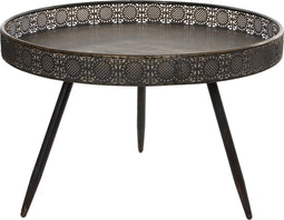 Mica Decorations Lagune Salontafel - H46 x Ø70 cm - Metaal - Brons