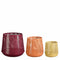 Mica Decorations Lantaarn Hurri - 21x21x19.5 cm - Ijzer - Paars,Oranje,Geel - Set van 3