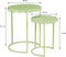 Mica Decorations Lara Bijzettafel - Set van 2 - H51 x Ø40 cm - Metaal - Mintgroen