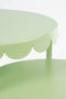 Mica Decorations Lara Bijzettafel - Set van 2 - H51 x Ø40 cm - Metaal - Mintgroen