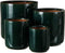 Mica Decorations Lars Bloempot - Set van 4 - H29 x Ø29 cm - Donkergroen