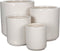 Mica Decorations - lars ronde pot wit set van 4 - grootste maat in cm: 29 x 29