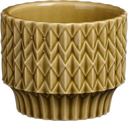 Mica decorations - Lauria pot rond l.bruin h6xd7,5cm