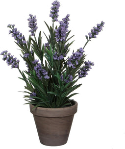 Mica Decorations Lavendel Kunstplant in Bloempot Stan - H33 x Ø20 cm - Blauw