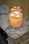 Mica Decorations LED Kaars - H20 x Ø15 cm - Glas/Wax - Grijs