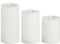 Mica Decorations LED Pilaarkaars - Set van 3 - H15 x Ø8 cm - Wax - Wit