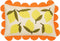 Mica Decorations Lemons Sierkussen - L65 x B45 x H10 cm - Katoen - Off-White, Geel, Oranje