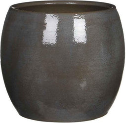 Mica Decorations Lester Bloempot - H22 x Ø24 cm - Terracotta - Donkergrijs