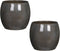 Mica Decorations Lester Bloempot - H22 x Ø24 cm - Terracotta - Donkergrijs