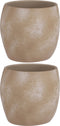 Mica Decorations Lester Bloempot - H26 x Ø28 cm - Terracotta - Crème