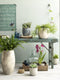 Mica Decorations Lester Bloempot - H26 x Ø28 cm - Terracotta - Lichtgrijs
