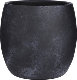 Mica Decorations Lester Bloempot - H26 x Ø28 cm - Terracotta - Zwart