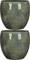 Mica Decorations Lester Bloempot - H31 x Ø33 cm - Terracotta - Groen