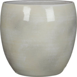 Mica Decorations Lester Bloempot - H31 x Ø33 cm - Terracotta - Lichtgrijs