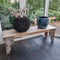 Mica Decorations Lester Bloempot - H31 x Ø33 cm - Terracotta - Donkerblauw