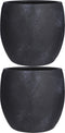 Mica Decorations Lester Bloempot - H31 x Ø33 cm - Terracotta - Zwart