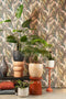 Mica Decorations Lester Bloempot - H31 x Ø33 cm - Terracotta - Zwart