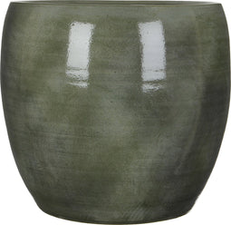 Mica Decorations Lester Bloempot - H35 x Ø38 cm - Terracotta - Groen