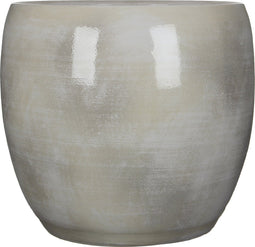 Mica Decorations Lester Bloempot - H35 x Ø38 cm - Terracotta - Lichtgrijs
