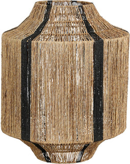 Mica Decorations Liliano Lantaarn - H51 x Ø40 cm - Jute - Zwart