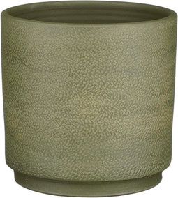 Mica Decorations Lisboa Bloempot - 22x22x21 cm - Terracotta - Groen