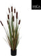 Mica Decorations Lisdodde Kunstplant - H120 x Ø15 cm - Bruin