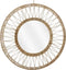 Mica Decorations Ludy Wandspiegel - H5 x Ø70 cm - Jute - Lichtbruin