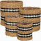 Mica Decorations Mand Dave - 36x36x36 cm - Zeegras - Zwart- Set van 4