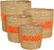 Mica Decorations Mand Fernandez - 25x25x25 cm - Zeegras - Oranje - Set van 4