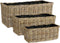 Mica Decorations Mand Marcia - 78x38x34 cm - Rotan - Grijs- Set van 3